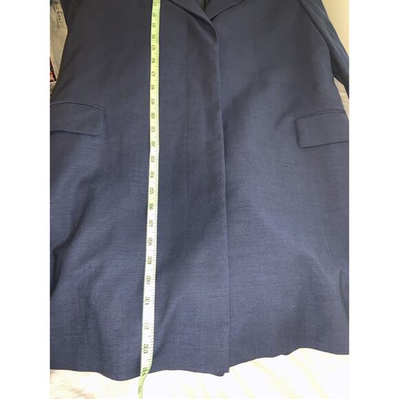 TSE Blue Wool & Mohair designer Suit Style jacket Blazer Fully Lined UK16 US12 - Picture 8 of 8